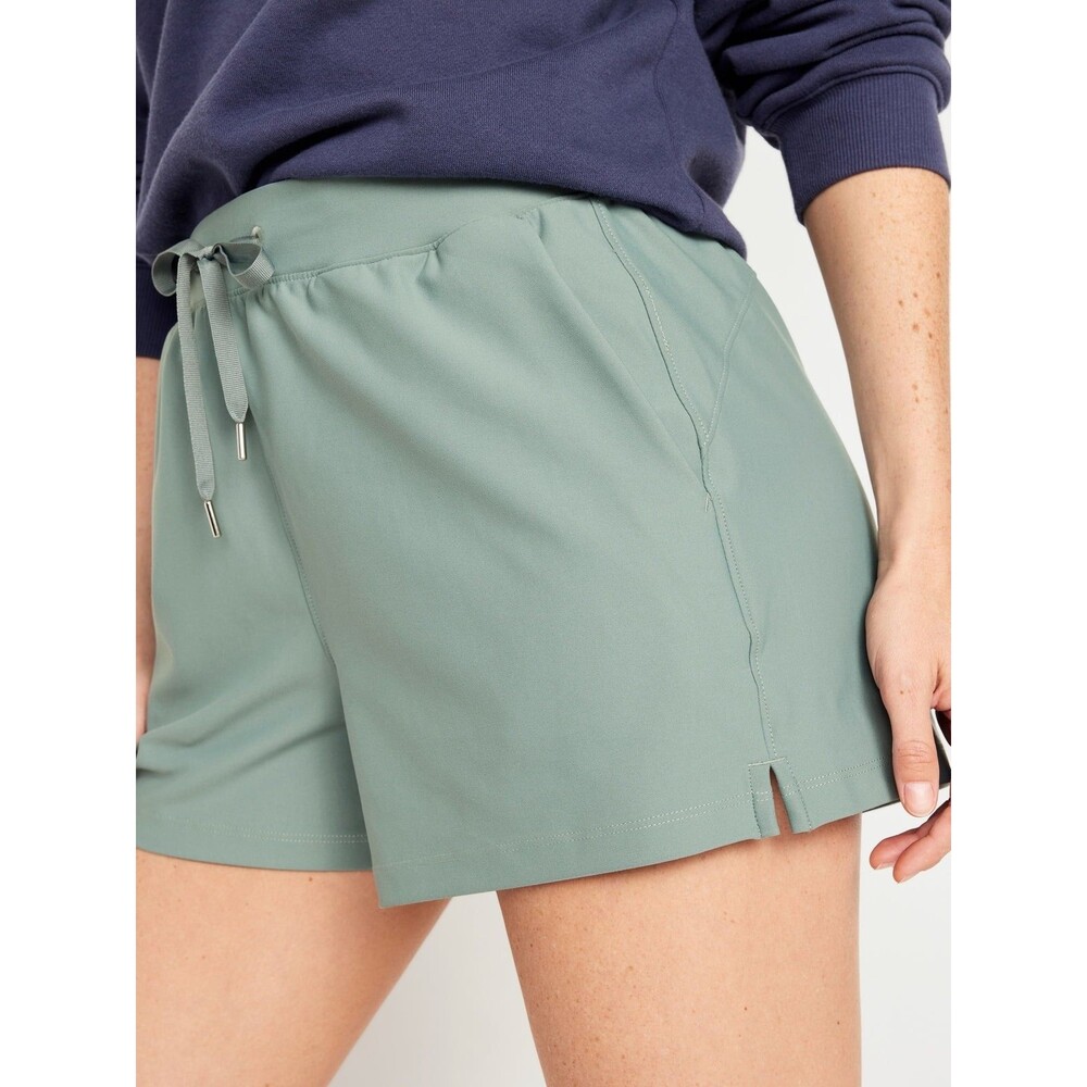 Old Navy Blue Active Powersoft High Rise Plus Size Shorts 3X Pockets Stretch